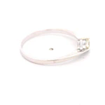 Anillo de Oro Rodinado 18K Solitario con 1 Diamante