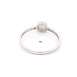 Anillo de Oro Rodinado 18K Halo con 10 Diamantes