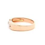 Anillo de Oro Amarillo 18K Trilogía con 3 Diamantes