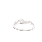 Anillo de Oro Rodinado 18K Solitario Crossed con 1 Diamante