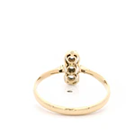 Anillo de Oro Amarillo 18K Trilogía con 5 Diamantes