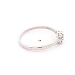 Anillo de Oro Rodinado 18K Halo con 10 Diamantes