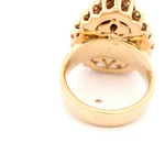 Anillo de Oro Amarillo 14K Gota con 56 Diamantes