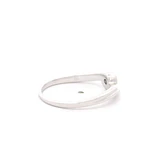 Anillo de Oro Rodinado 18K Solitario Crossed con 1 Diamante