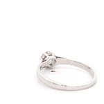 Anillo de Oro Rodinado 18K Solitario con 1 Diamante