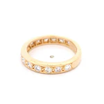 Anillo Cintillo 14K Oro Amarillo con 15 Diamantes