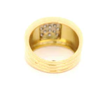 Anillo de dos oros 18K Sello con 14 Diamantes