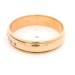 Anillo Tuerca 18K Oro Rosado con 9 Diamantes