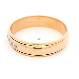 Anillo Tuerca 18K Oro Rosado con 9 Diamantes