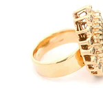 Anillo de Oro Amarillo 14K Gota con 56 Diamantes