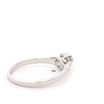 Anillo de Oro Rodinado 18K Solitario con 1 Diamante
