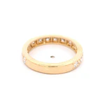 Anillo Cintillo 14K Oro Amarillo con 15 Diamantes