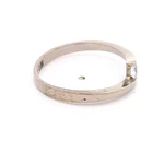 Anillo Solitario Crossed 18K Oro Blanco con Diamante