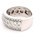 Anillo Bombé 14K Rodinado con 96 Diamantes