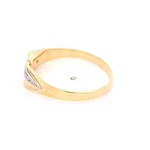 Anillo Lazo Ovalado 18K Dos Oros con 5 Diamantes