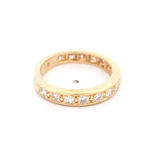 Anillo Cintillo 14K Oro Amarillo con 15 Diamantes