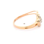 Anillo Flor Calada 14K Oro Rosado con 16 Diamantes