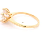 Anillo Solitario 18K Oro Amarillo con Moissanita