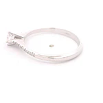Anillo Cintillo Solitario 18K Rodinado con 13 Diamantes