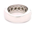 Anillo Bombé 14K Rodinado con 96 Diamantes