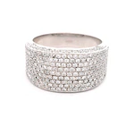 Anillo Bombé 18K Rodinado con 275 Diamantes