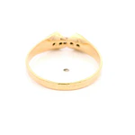 Anillo Lazo Ovalado 18K Dos Oros con 5 Diamantes