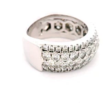 Anillo Bombé 14K Rodinado con 96 Diamantes