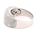 Anillo Bombé 18K Rodinado con 275 Diamantes