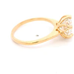 Anillo Solitario 18K Oro Amarillo con Moissanita