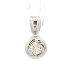 Colgante Circular 18K Rodinado con 1 Diamante