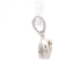 Colgante Circular 18K Rodinado con 1 Diamante