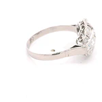 Anillo Navette Art Déco de Platino con 15 Diamantes