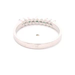 Anillo Cintillo de Platino con 4 Diamantes y 5 Esmeraldas