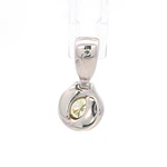 Colgante Circular 18K Rodinado con 1 Diamante