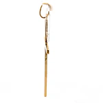 Colgante Cruz 18K Oro Amarillo con 23 Moissanitas
