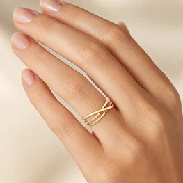 Anillo de Oro Amarillo 18K Calado