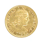 Moneda de Oro Perú 1 Libra 1912