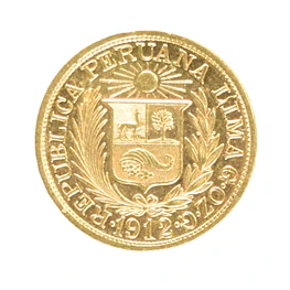 Moneda de Oro Perú 1 Libra 1912