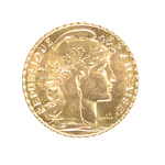 Moneda de Oro Francia 20 Francos 1910 Marianne Gallo