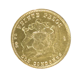 Moneda de Oro Chile 20 Pesos 2 Cóndores 1959