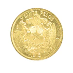 Moneda de Oro Chile 20 Pesos 1915
