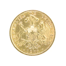 Moneda de Oro Chile 10 Pesos 1870