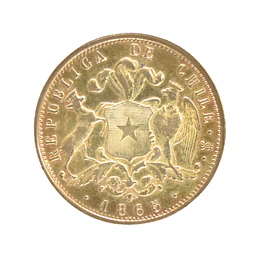 Moneda de Oro Chile 10 Pesos 1865