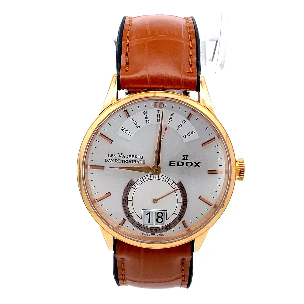 Reloj Edox Les Vauberts Day Retrograde Modelo 34001 para Hombre