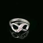 Anillo de Plata Infinito con Circones de Colores