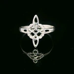 Anillo de Plata Nudo de Bruja Troquelado
