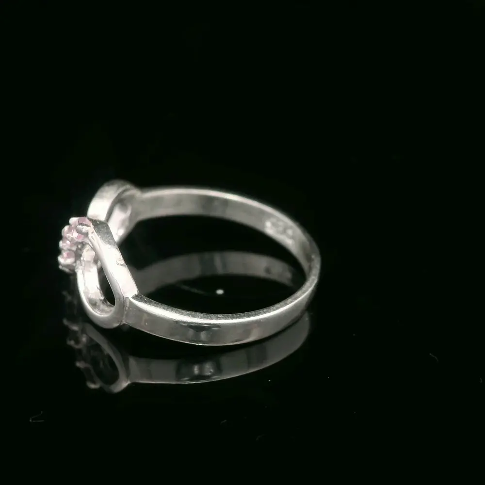 Anillo de Plata Infinito con Circones de Colores