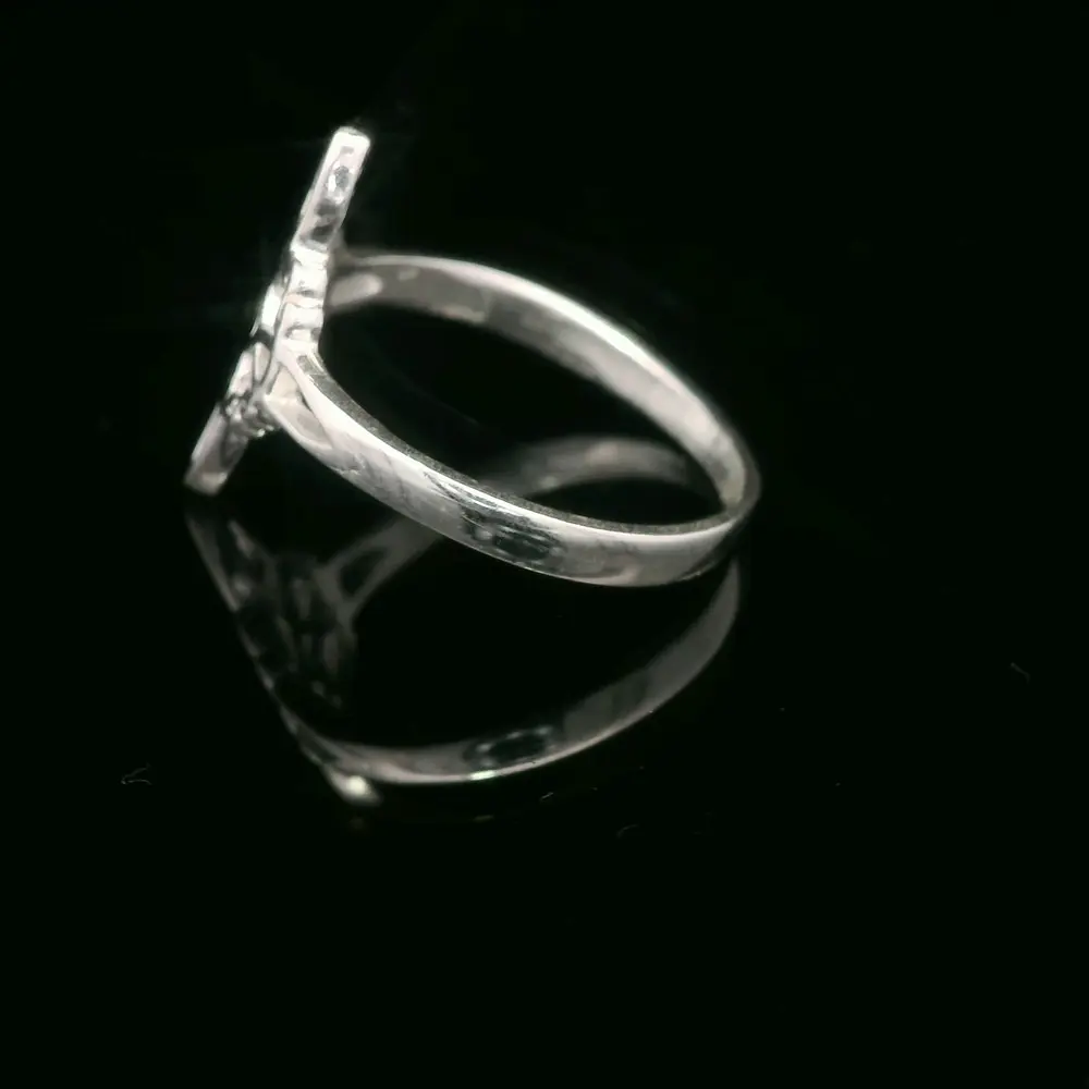 Anillo de Plata Nudo de Bruja Troquelado