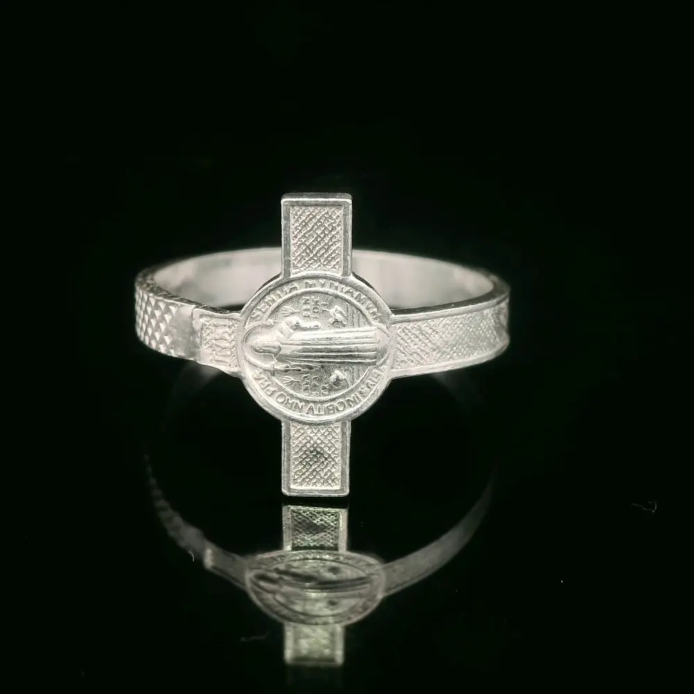 Anillo de Plata San Benito Troquelado