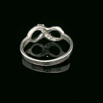Anillo de Plata Infinito con Centro de Circones de Colores